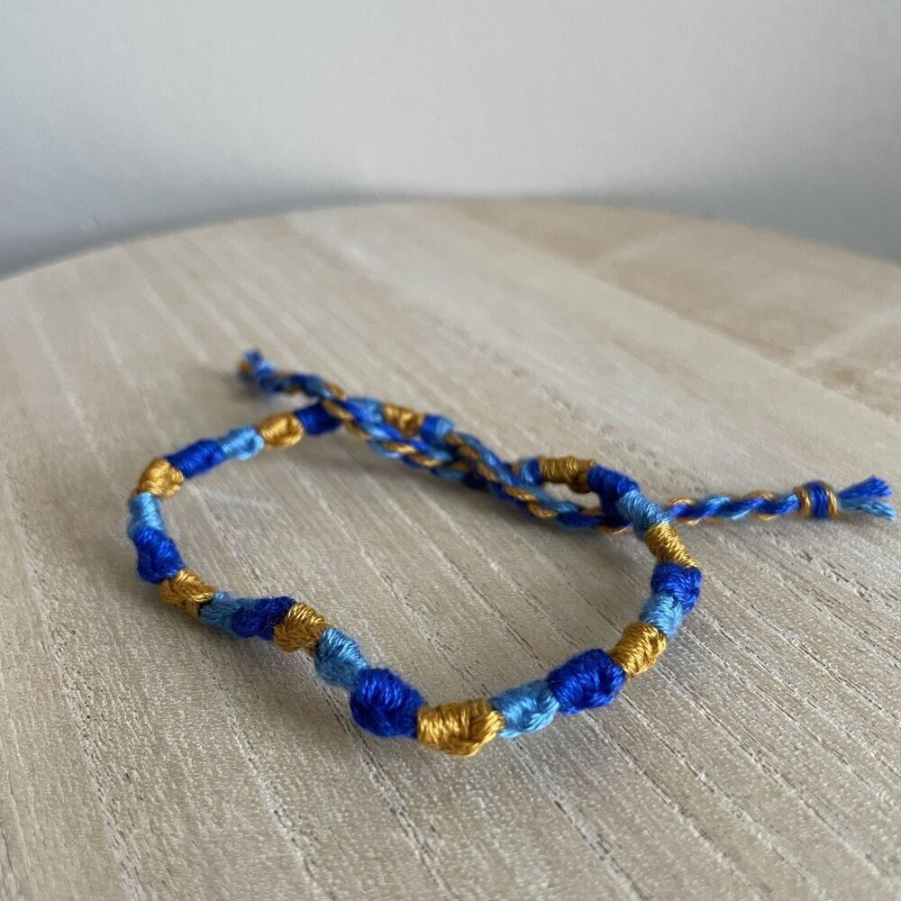 Avis Bracelet, anklet, trendy, comfortable, tie, embroidery thread, woven, gift,